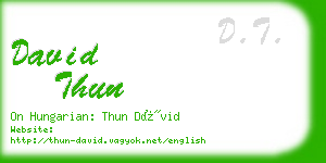 david thun business card
